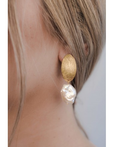 MOTHER OF PEARL  EARRINGS SILVER 925- GOLD.